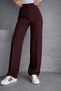 Women's High Waist Classic Black Fabric Pants