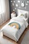 Dotted Rainbow Patterned Single Baby Kids Bedding Set - 3