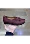 Women's Genuine Leather Orthopedic Waterproof Transitional Claret Red Mother Shoes