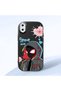 Black Silicone Case Spider-Man with Shock-Absorbing Camera Protections Compatible with iPhone X/Xs