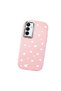 Pink Silicone Case Heart Pattern with Shock-Absorbing Camera Protections Compatible with Samsung Galaxy A15 4G/5G - 3