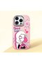 iPhone 15 Pro Compatible Shock-Absorbing Camera Protected Pink Silicone Case Spider-Man
