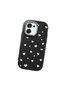 Oppo A6 Pro 4G/5G Compatible Shock-Absorbing Camera Protected Black Silicone Case Heart Pattern - 3