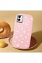 Pink Silicone Case Heart Pattern Compatible with Samsung Galaxy A03 Shock-Absorbing Camera Protected - 2