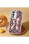 Oppo A5 4G/5G Compatible Shock-Absorbing Camera Protected Pink Silicone Case Leopard Printed I - 2