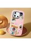 Poco C55 Compatible Shock-Absorbing Camera Protected Pink Silicone Case Dog Patterned - 2