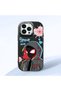 iPhone 14 Pro Max Compatible Shock-Absorbing Camera Protected Black Silicone Case Spider-Man