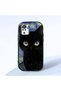 Redmi Note 10 4G/Note 10S Compatible Black Silicone Case with Shock-Absorbing Camera Protections Cat Patterned