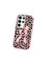 Samsung Galaxy S24 Ultra Compatible Shock-Absorbing Camera Protected Pink Silicone Case Leopard Printed I - 3
