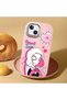 حافظة سيليكون وردية اللون متوافقة مع هاتف iPhone 14 Plus/15 Plus مع حماية للكاميرا ماصّ للصدمات درجات سبايدر مان - 2