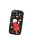 Realme C21 Compatible Shock-Absorbing Camera Protected Black Silicone Case Panda Patterned - 3