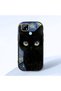 Realme C21 Compatible Shock-Absorbing Camera Protected Black Silicone Case Cat Patterned