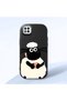 Redmi 9C/10A Compatible Shock-Absorbing Camera Protected Black Silicone Case Kuzu Patterned