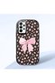 Samsung Galaxy A23 4G/5G Compatible Black Silicone Case with Shock-Absorbing Camera Protections Leopard Printed I