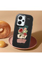 Redmi Note 13 Pro Plus+ 5g Compatible Shock-Absorbing Camera Protected Black Silicone Case Artistic Patterns - 3