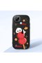 Realme C21 Compatible Shock-Absorbing Camera Protected Black Silicone Case Panda Patterned