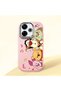 Redmi 13/13X Compatible Shock-Absorbing Camera Protected Pink Silicone Case Cartoon Patterned