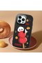 حافظة سيليكون سوداء متوافقة مع هاتف iPhone 13 Pro مع حماية للكاميرا ماصّ للصدمات من نوع Panda منقوش - 2