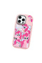 iPhone 16 Pro Max Compatible Shock-Absorbing Camera Protected Pink Silicone Case Pony Patterned - 4