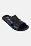 Men Brand Logo Slip On Sandals, Black