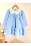 Eyelet Embroidery Collar Detail Princess Dress - 2