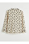 Beige Shirt Collar Bow Printed Maternity Pajama Set - 3