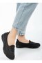 Women's Black Memory Ornamental Lace-Up Orthopedic Comfortable Walking Daily Cloth Mother Hajj Umrah Lightweight Sports Shoes - 4