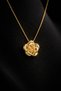 Gold Color Flower Model Women's Necklace – Elegant Necklace in the Shape of a Rose - 5
