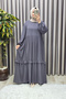 Women's Islamic Clothing Plus Size Indonesian Crepe Ruffle Dress - 8