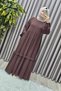 Women's Islamic Clothing Plus Size Indonesian Crepe Ruffle Dress - 7