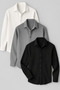 Men's 3-Piece Premium Corded Fabric Shirt Set – Lightweight Fabric Casual Combination