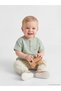Giyçık Store Den Green Embroidered Baby Boy Muslin T-Shirt and Pants - 6