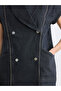 Nevavm Double-Breasted Collar Women's Jean Vest with a Difference - 4