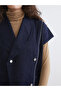 Nevavm Double-Breasted Collar Women's Jean Vest with a Difference - 5