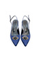 Women's Satin Medium Heel Stiletto Colorful Buckle Detail - 4