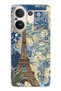 حافظة سيليكون متوافقة مع هاتف Vivo V60 من طراز Paris وEiffel Tower مطبوع