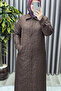 Women's Clothing Plus Size Quilted Full Length Cuff Sleeve Snap Closure Cap - 6