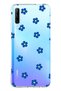Huawei P Smart Pro Compatible Blue Floral Print Transparent Phone Case