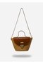 Women's Bag Natural Straw Knitted Leather Zip Detail Daily Clutch with Shoulder Strap Bag - 3
