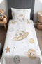 Space Travelers Patterned Bedspread and Pillowcase