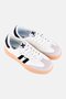 Women Brand Logo Lace Up Casual Shoes, White - 4