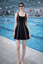 Tesmay Quick Drying Swimsuit Fabric Thick Strap Swimsuit with Skirt 24213