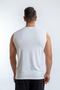 Men's White Bamboo V-Neck Zero Sleeve T-Shirt Ss1540 - 3