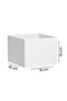 White Lidless Multi-Purpose Storage Box (15cm X 10cm X 10cm) - 2