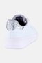 Women Brand Logo Lace Up Casual Shoes, White - 4