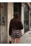 Women's High Waist Belt Detail Plaid Shorts Skirt - 6