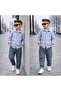 2-Piece Jeans & Linen Shirts Set - Age 5/14 - 31679 - 2