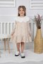 Girl's Floral Print Eyelet Embroidery Piece Collared Dress – Long Sleeve Cotton Piece Casual Stylish Girl's Dress - 2