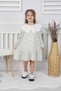 Girl's Floral Print Eyelet Embroidery Piece Collared Dress – Long Sleeve Cotton Piece Casual Stylish Girl's Dress - 4