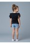 Girls' Short-Sleeved Holiday Blouse with Black and Ecrü Color Options (Ages 2-12) - 7